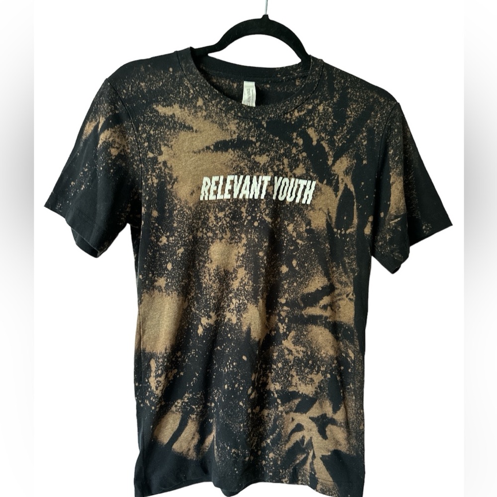 Relevant Youth Bleach Dyed Rock T-shirt Empower The Creative sz sm